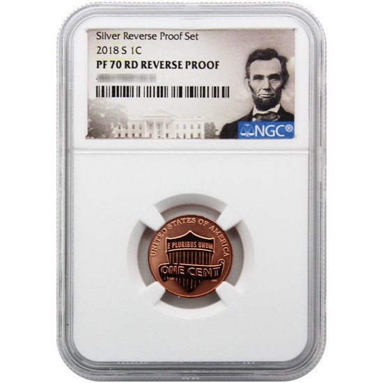 2018-S Lincoln Cent (From San Francisco Silver Reverse Proof Set) PF70 RD NGC Lincoln Label