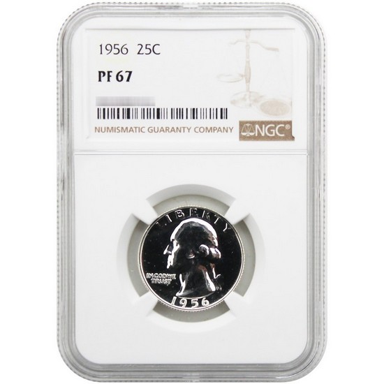 1956 Proof Washington Quarter PF67 NGC Brown Label