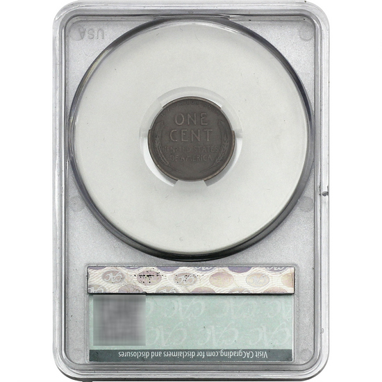 1909 S VDB Lincoln Wheat Cent F15 CAC Green Label