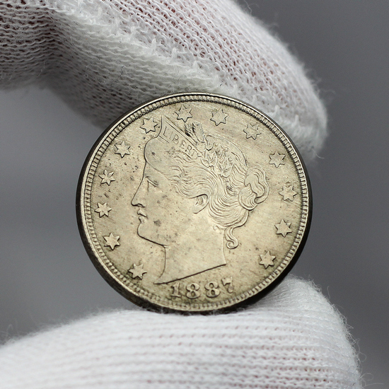 1887 Liberty Head V-Nickel VF/XF Condition