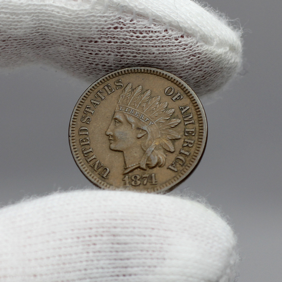 1874 Indian Head Cent XF/AU Condition