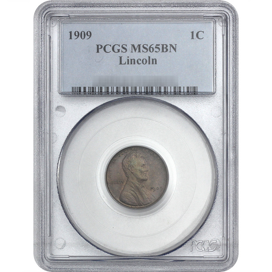 1909 Lincoln Cent PCGS MS65 BN