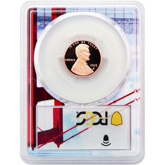 2025 S Proof Lincoln Cent PR70 DCAM FS PCGS Golden Gate Bridge Picture Frame 2025 S Proof Lincoln Cent PR70 DCAM FS PCGS Golden Gate Bridge Picture Frame