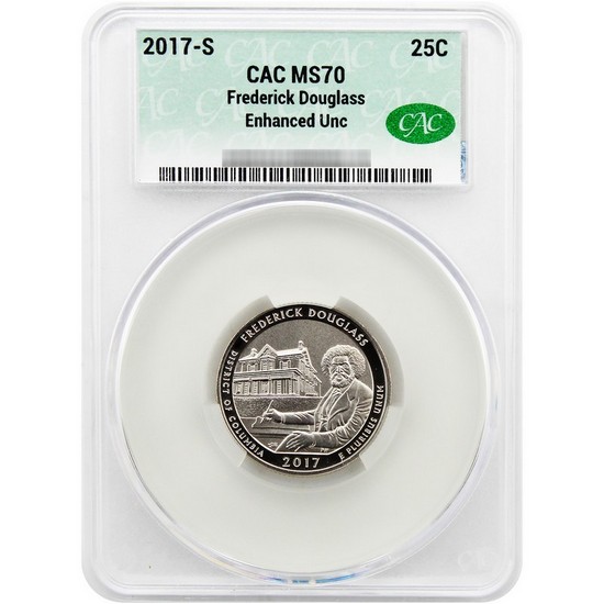 2017 S ATB Enhanced UNC Quarter Frederick Douglass MS70 CAC