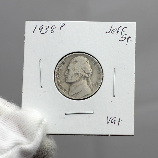 1938 PDS Jefferson Nickel Trio VG/VF Condition