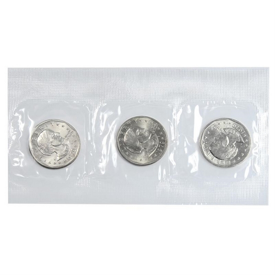 1979 Susan B Anthony Dollar UNC 3pc Souvenir Set 1979 Susan B Anthony Dollar UNC 3pc Souvenir Set