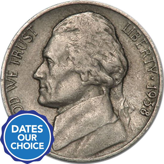 Pre 1964 Jefferson Nickel Date Our Choice Circulated Condition