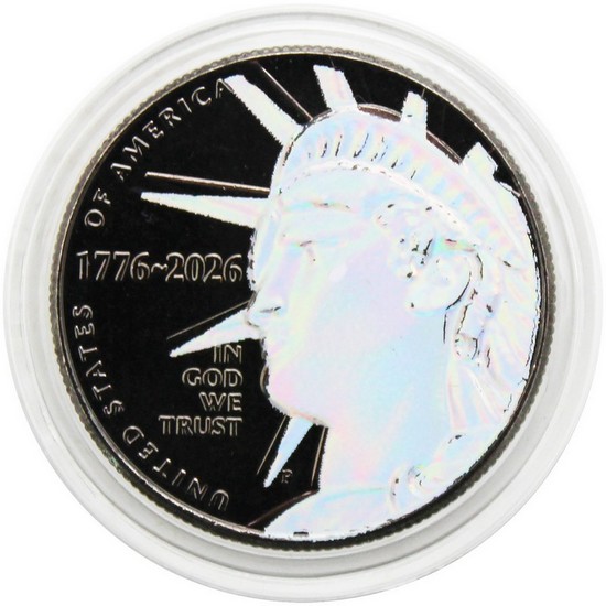 2026 Semiquincentennial Half Dollar Enduring Liberty Black Ruthenium & Hologram Highlights