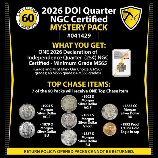 2026 Revolutionary War Quarter NGC Certified Mystery Pack #040101