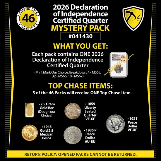 2026 Revolutionary War Quarter NGC Certified Mystery Pack #040101
