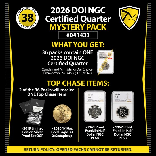 2026 DOI NGC Certified Quarter Mystery Pack #041433