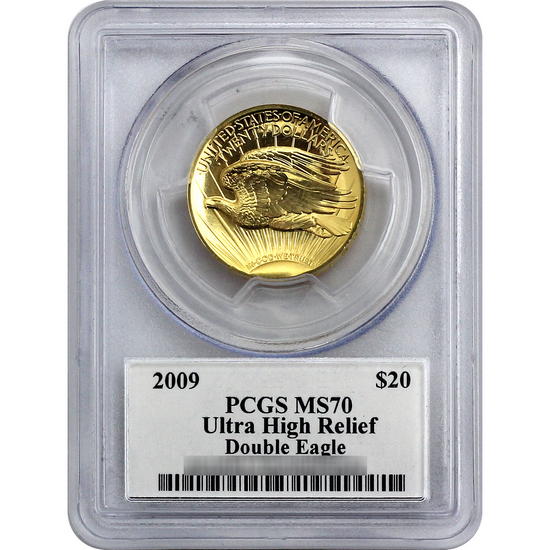2009 MMIX Ultra High Relief Gold Double Eagle 1oz MS70 PCGS Mercanti Signed