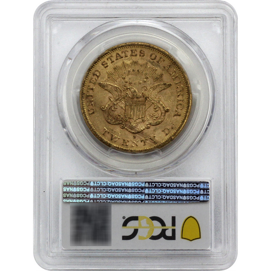 1865 S $20 Gold Liberty Type 1 AU58 PCGS 1865 S $20 Gold Liberty Type 1 AU58 PCGS