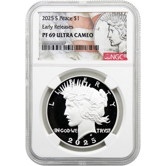 2025 S Peace Silver Dollar Set PF69 UC ER NGC Peace Dollar Label