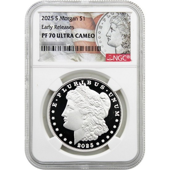 2025 S Morgan Silver Dollar Set PF70 UC ER NGC Morgan Dollar Label