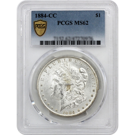 1884 CC Morgan Silver Dollar MS62 PCGS