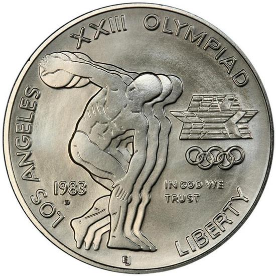 1983 D Olympic Silver Dollar BU
