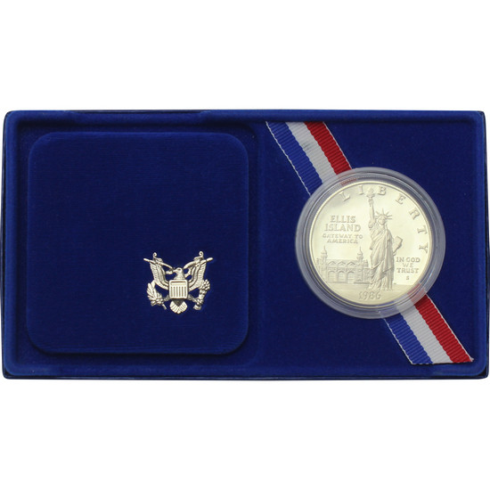 1986 S Statue of Liberty Centennial Silver Dollar PF Coin in OGP