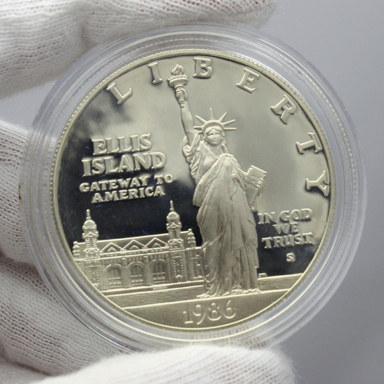 1986 S Statue of Liberty Centennial Silver Dollar PF Coin in OGP