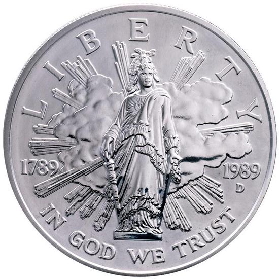 1989 D Congressional Silver Dollar BU