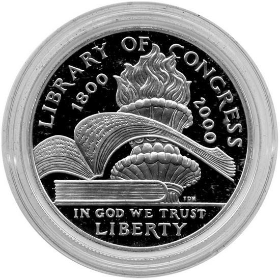 2000 P Library Of Congress Bicentennial Silver Dollar PF Coin in OGP