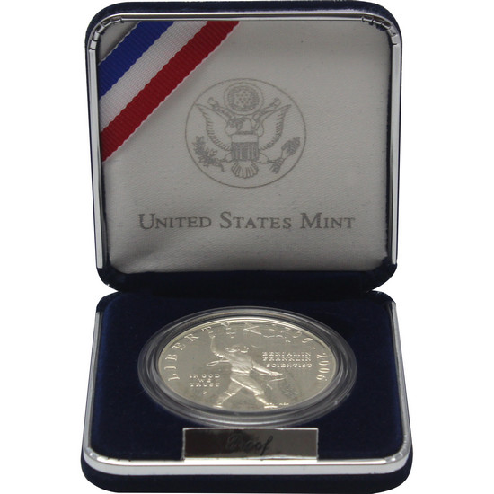 2006 P Benjamin Franklin Scientist Silver Dollar PF Coin in OGP