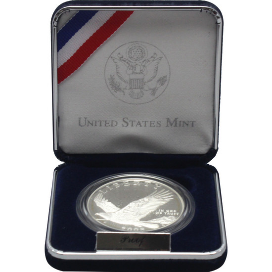 2008 P Bald Eagle Silver Dollar PF Coin in OGP
