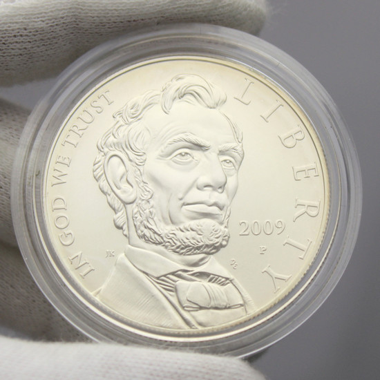 2009 P Abraham Lincoln Bicentennial Silver Dollar BU Coin in OGP 2009 P Abraham Lincoln Bicentennial Silver Dollar BU Coin in OGP
