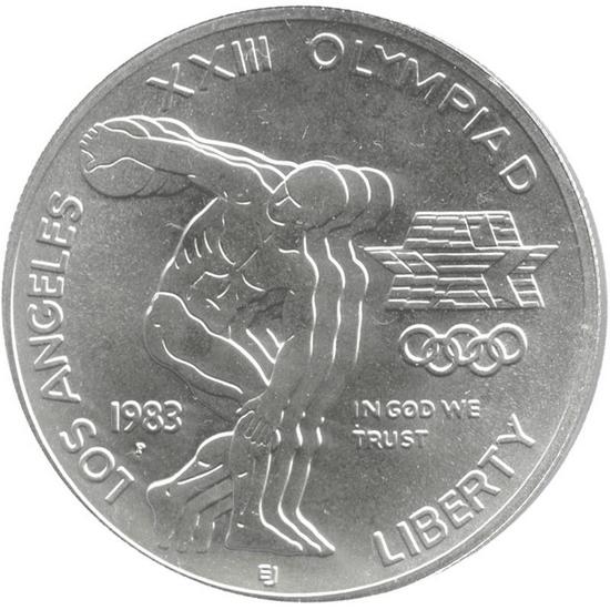 1983 S Olympic Silver Dollar BU