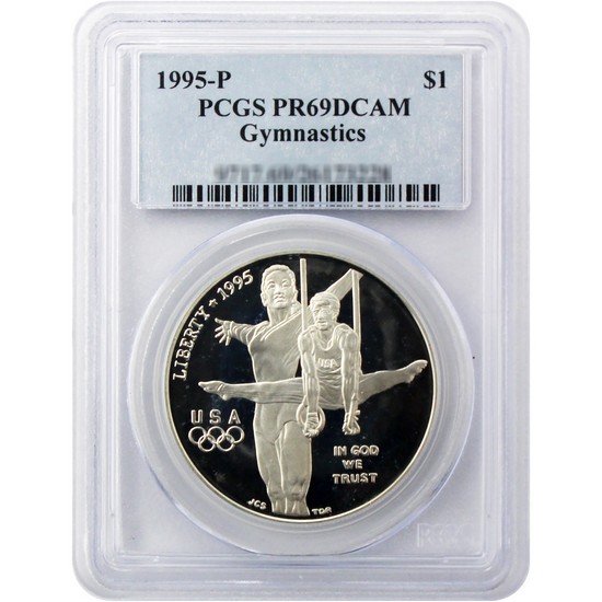 1995 P Olympic Gymnastics Silver Dollar PR69 DCAM PCGS