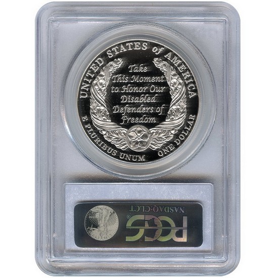 2010 W Disabled Veterans Silver Dollar PR69 DCAM PCGS
