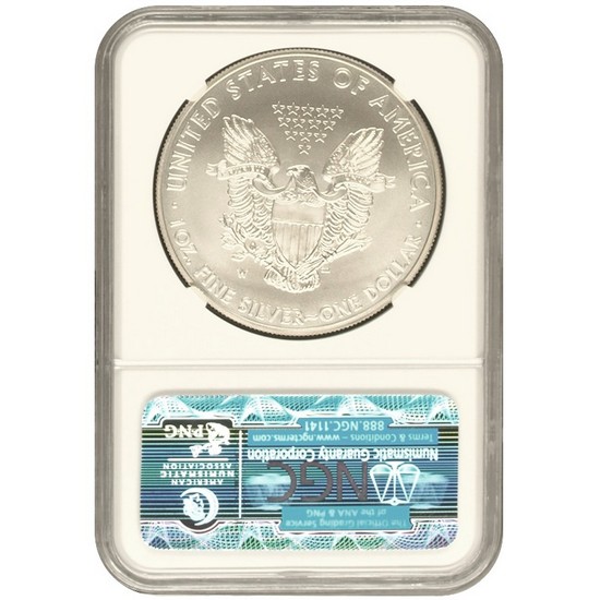 2018 1oz Silver American Eagle NGC MS69 ER Liberty Coin Act Black Core 