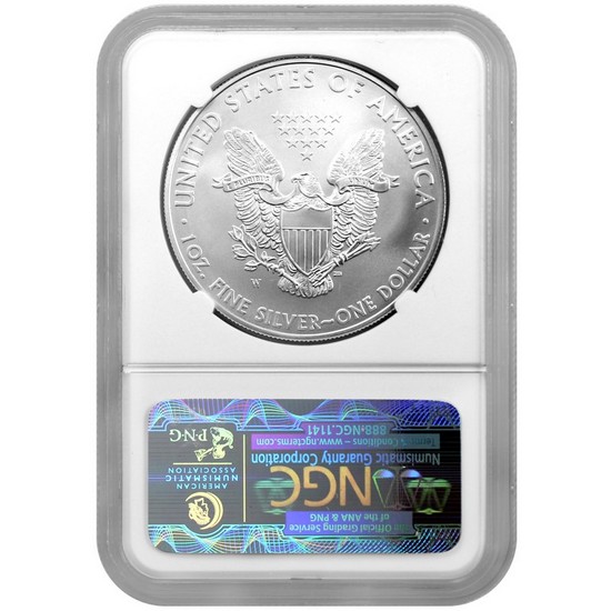 2008 W Silver American Eagle MS69 Burnished NGC Brown Label 2008 W Silver American Eagle MS69 Burnished NGC Brown Label