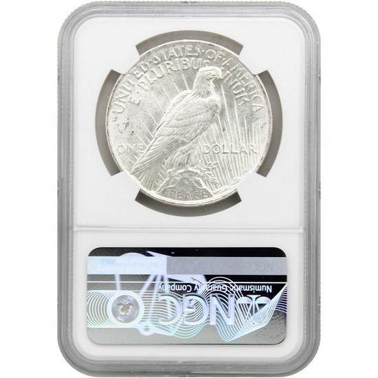 1922 Peace Dollar NGC Genuine Peace/Flag Label