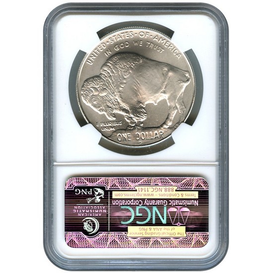 2001 D American Buffalo Silver Dollar MS70 NGC Brown Label