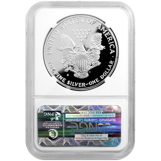 1986 S Silver American Eagle PF69 UC NGC Brown Label