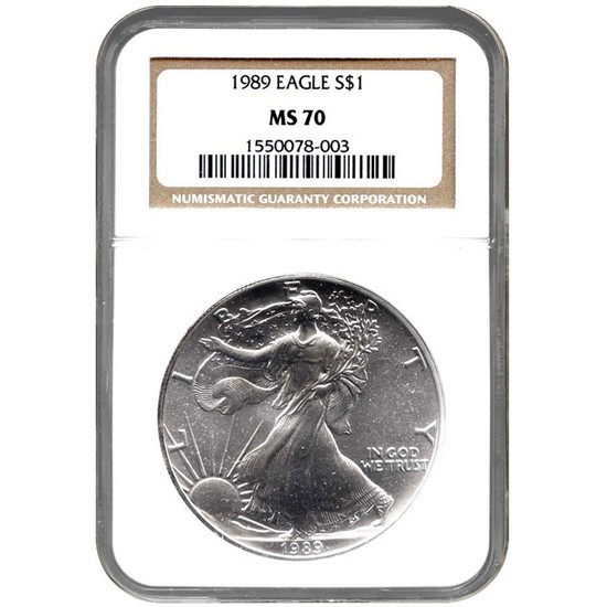 1989 Silver American Eagle MS70 NGC | SilverTowne
