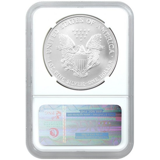 1996 Silver American Eagle MS69 NGC Brown Label