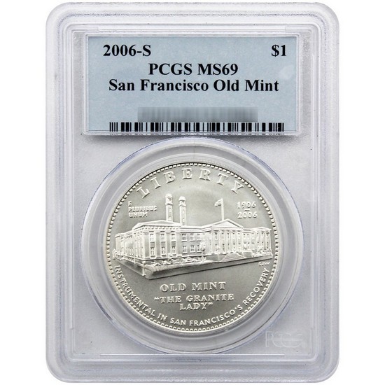 2006 S San Francisco Old Mint Silver Dollar MS69 PCGS