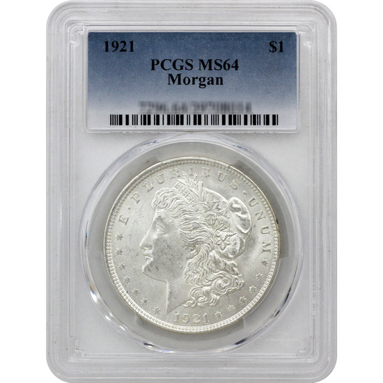 1921 Morgan Silver Dollar MS64 PCGS