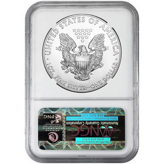 2019 Silver American Eagle MS70 FDI NGC 1st Label