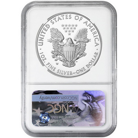 2019 W Silver American Eagle Coin PF69 UC NGC Brown Label 2019 W Silver American Eagle Coin PF69 UC NGC Brown Label
