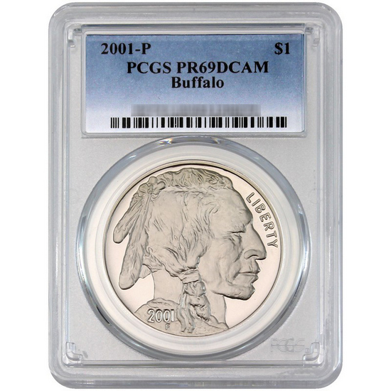 2001 P American Buffalo Silver Dollar PR69 DCAM PCGS