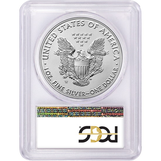 2019 W Burnished Silver American Eagle SP70 FDI PCGS Flag Label 2019 W Burnished Silver American Eagle SP70 FDI PCGS Flag Label
