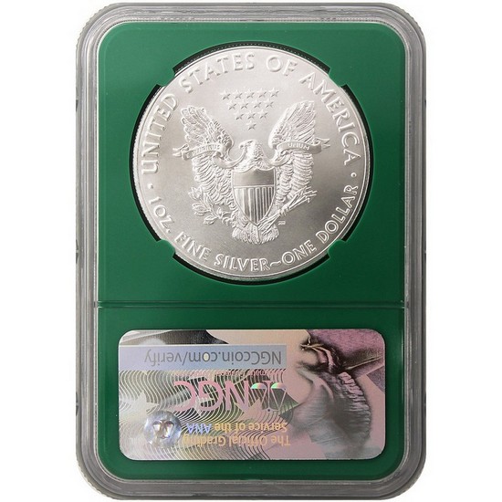 2017 (P) Silver American Eagle MS69 NGC Green Core