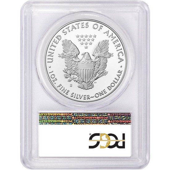 2019 S Silver American Eagle Coin PR69 DCAM PCGS Blue Label 2019 S Silver American Eagle Coin PR69 DCAM PCGS Blue Label