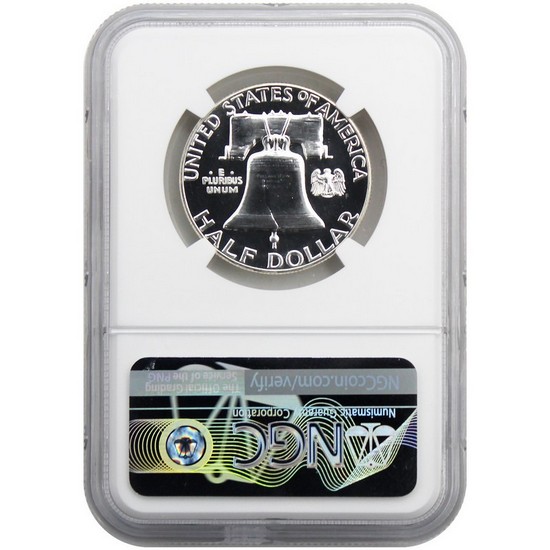 1956-1963 Franklin Silver Half Dollars PF68 NGC 8pc Set in NGC Storage Box