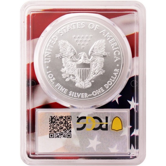 2020 Silver American Eagle MS70 FDI PCGS Flag Frame 2020 Silver American Eagle MS70 FDI PCGS Flag Frame