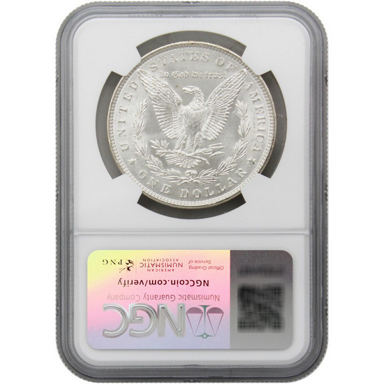 1887 Morgan Silver Dollar BU NGC Morgan/Flag Label