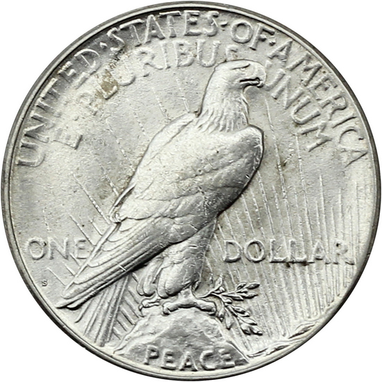 1924 S Peace Silver Dollar AU/BU Condition